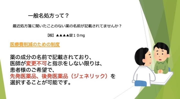 一般名処方のイラスト